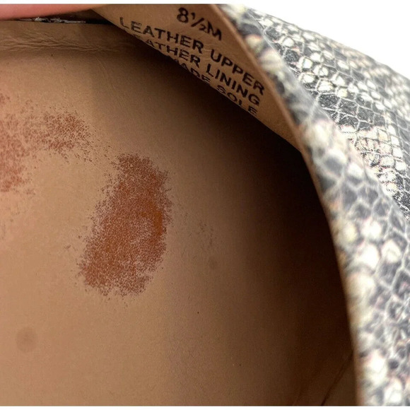 Able Joselyne Reptile Embossed Leather Pointed Toe Slip On Flats Shoes Size 8.5 - Picture 9 of 16